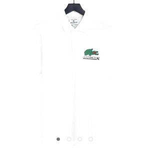 Lacoste x Minecraft Polo Shirt in White, Mens Medium, NWT